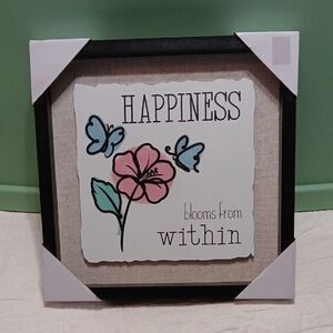 Decorative Wall Art with Black Frame